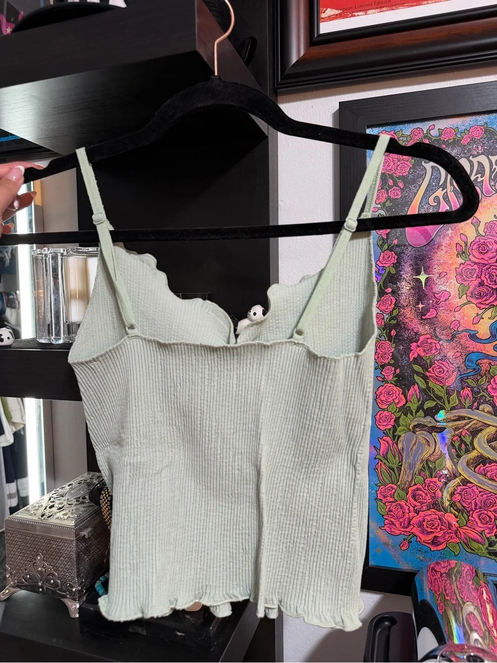 Free people mint green tank top